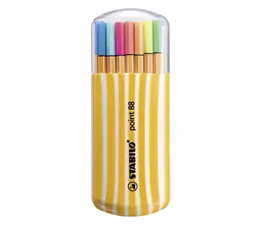 STABILO® point 88 - Jemný liner - 20 ks Zebrui sada - 20 různých barev včetně 5 neonových