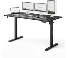 SENSE7 NOJO LIGHT Pracovní stůl černá / elektricky nastavitelná výška / 140 x 70cm / nosnost 70kg