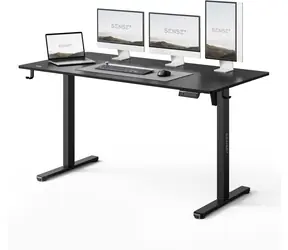 SENSE7 NOJO LIGHT Pracovní stůl černá / elektricky nastavitelná výška / 140 x 70cm / nosnost 70kg
