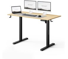 SENSE7 NOJO LIGHT Pracovní stůl černá-borovice / elektricky nastavitelná výška / 120 x 60cm / nosnost 70kg