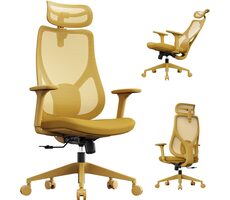 SENSE7 Moyo žlutá / Kancelářské ergonomické křeslo / nosnost 150 kg