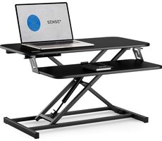 SENSE7 Pracovní stůl černá / Konvertor na stůl s nastavitelnou výškou / nosnost 13kg