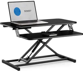 SENSE7 Pracovní stůl černá / Konvertor na stůl s nastavitelnou výškou / nosnost 13kg