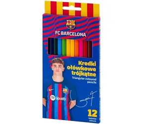ASTRA Trojhranné pastelky 12ks FC Barcelona