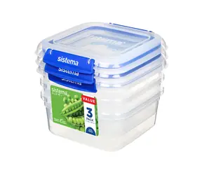 Sistema KLIP IT PLUS Sada 3 ks vodotěsných krabiček na potraviny 2 klipy 1.15 l