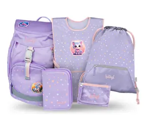 BAAGL SET 5 Airy Mazlíčci: batoh, penál, sáček, zástěra, peněženka
