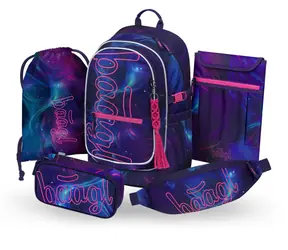 BAAGL SET 5 Core Nova: batoh, penál, sáček, ledvinka, obal na notebook GRS
