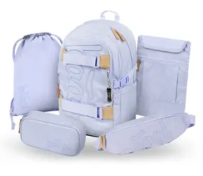 BAAGL SET 5 Skate Lilac: batoh, penál, sáček, ledvinka, obal na notebook