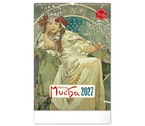 NOTIQUE Nástěnný kalendář Alfons Mucha 2027, 33 x 46 cm