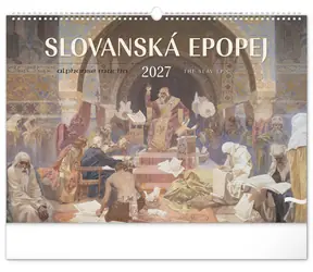 NOTIQUE Nástěnný kalendář Slovanská epopej – Alfons Mucha 2027, 48 x 33 cm