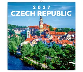 NOTIQUE Poznámkový kalendář Česká republika  2027, 20 x 20 cm