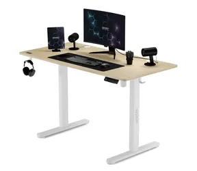 Rozbaleno - SENSE7 Nojo Pracovní stůl bílá-borovice / elektricky nastavitelná výška / 120 x 60cm / nosnost 70kg / rozbaleno