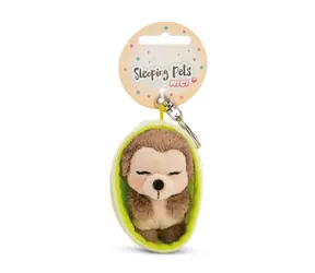 NICI GREEN klíčenka spící Ježek + světle zelený košík 12 cm