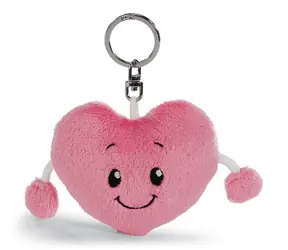 NICI GREEN Klíčenka Srdíčko Love růžové 8 cm