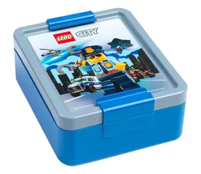 LEGO® City box na svačinu - modrá / 650 × 202 × 136 mm / od 3 let
