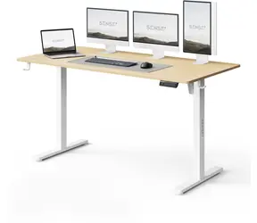 Rozbaleno - SENSE7 NOJO LIGHT Pracovní stůl bílá-borovice / elektricky nastavitelná výška / 140 x 70cm / nosnost 70kg / rozbaleno