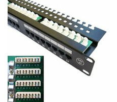 OEM Patch p. 24p c5e,1U,LSA Krone, vyvazovací panel, černý