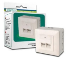 DIGITUS Zásuvka 2xRJ45 na omítku, STP Cat6
