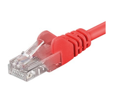 PremiumCord UTP CAT6 0.5m / Patch kabel / RJ45-RJ45 / červená