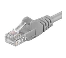 PremiumCord UTP CAT6 3m / Patch kabel / RJ45-RJ45 / šedá