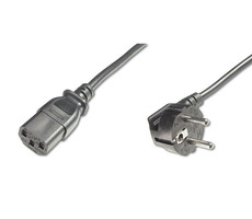 PremiumCord Kabel síťový 230V k počítači 0.5m