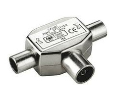 PremiumCord TV antenní slučovač-rozbočovač IEC 75 Ohm 1xF-2xM