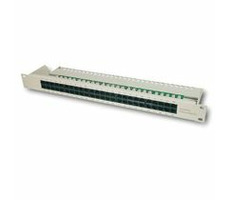 DIGITUS CAT3 ISDN patch panel,nestíněný, 50-port RJ45, 8P4C, LSA,1U,Rack Mount,šedá, RAL 7035