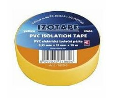 PremiumCord Izolační páska PVC 15/10 žlutá
