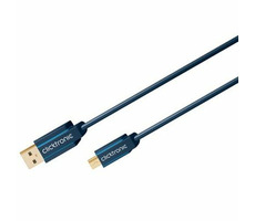 ClickTronic HQ OFC USB2.0 kabel, A-B mini, 5pinů, zlacené, 1m