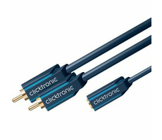 ClickTronic HQ OFC Y redukce Jack 3,5mm - 2x Cinch stereo, F/M, 10cm