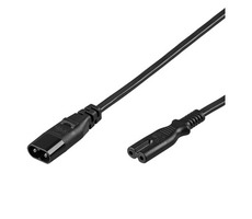 PremiumCord Kabel síťový prodlužovací  IEC 60320 C7>C8 230V 2m