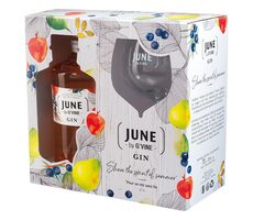 Gvine June Gin Peach 37,5% 0,7 l (dárkové balení 1 sklenička)