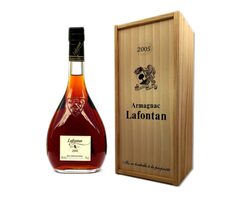 Lafontan Armagnac 2005 40% 0.7 l v dřevěné dárkové krabičce