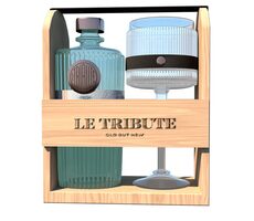 Le Tribute Gin v dřevěném dárkovém balení se sklenkou 43% 0.7 l