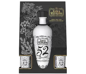 Tatra Balsam Špeciál 52 keramika 52% 0.7l (dárkový box + 2 skleničky)