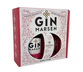Marsen Gin Pink 38% 0,7l  v dárkové krabičce + sklenička