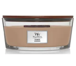 WoodWick Cashmere Elipsa 453,6g - svíčka loď / doba hoření: až 40 h