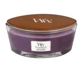 WoodWick Spiced Blackberry Elipsa 453.6g - svíčka loď / doba hoření: až 40 h