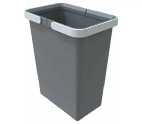 Elletipi SMALL 6 L Plastový koš s rukojeťmi šedá / bez víka / 28 x 15 x 22.5 cm