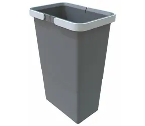 Elletipi SMALL 8 L Plastový koš s rukojeťmi šedá / bez víka / 34 x 15 x 22.5 cm