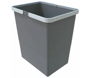 Elletipi BIG 18 L Plastový koš s rukojeťmi šedá / bez víka / 34 x 22.5 x 30 cm