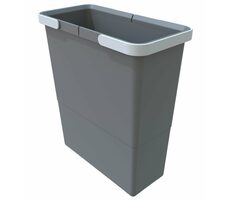 Elletipi NARROW 12 L Plastový koš s rukojeťmi šedá / bez víka / 34 x 15 x 30 cm