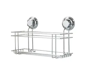 Compactor Bestlock Polička do koupelny s přísavkami chrom / bez vrtání / až 12kg