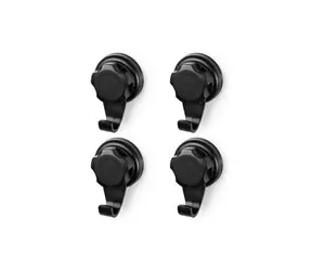 Compactor Bestlock Háčky do koupelny černá / bez vrtání / 4ks