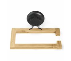 Compactor Bestlock SPA Bamboo Držák na toaletní papír bez vrtání černý