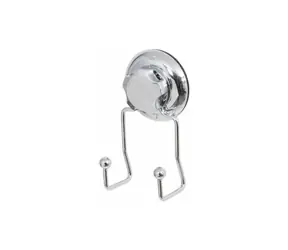 Compactor Bestlock Dvojitý háček do kuchyně s přísavkou chromovaná / Nosnost: až 6kg / bez vrtání