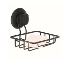 Compactor Bestlock Black Držák na mýdlo/houbu s přísavkou černá / bez vrtání