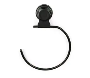 Compactor Bestlock Black Malý věšák na ručníky s přísavkou černá / bez vrtání