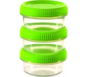 Curver Smart eco sauce cups 3x0.15L Sada dóz světle zelená