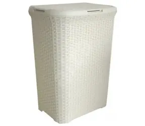 Curver RATTAN 60l Koš na špinavé prádlo krémová